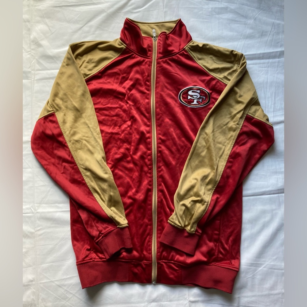 Majestic San Francisco 49ers Full Zip Lined Warmup Jacket Men’s Sz XLT